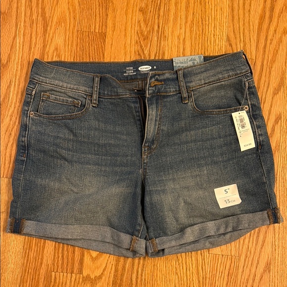 NWT Old Navy Dark Blue Jean Shorts - Picture 1 of 5